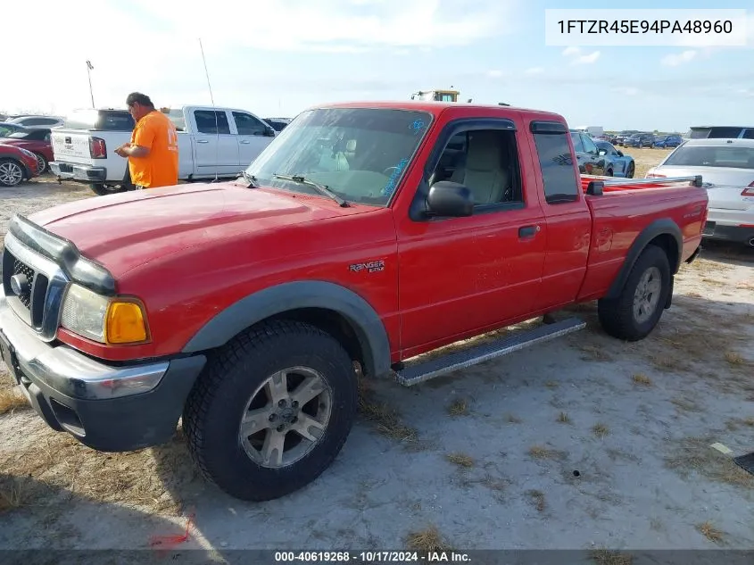 2004 Ford Ranger Edge/Tremor/Xlt VIN: 1FTZR45E94PA48960 Lot: 40619268