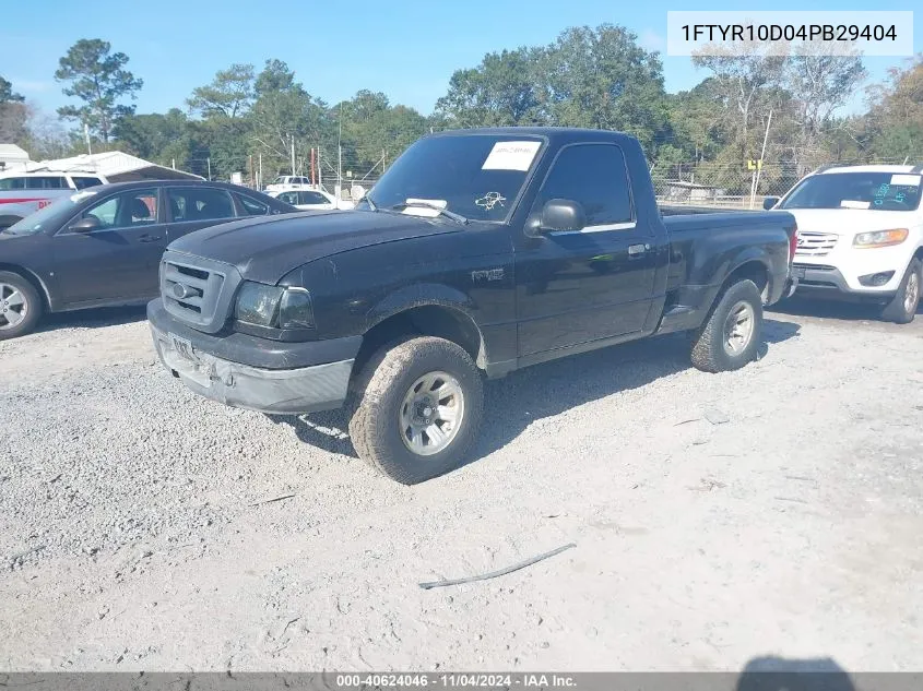 2004 Ford Ranger Xl/Xlt VIN: 1FTYR10D04PB29404 Lot: 40624046