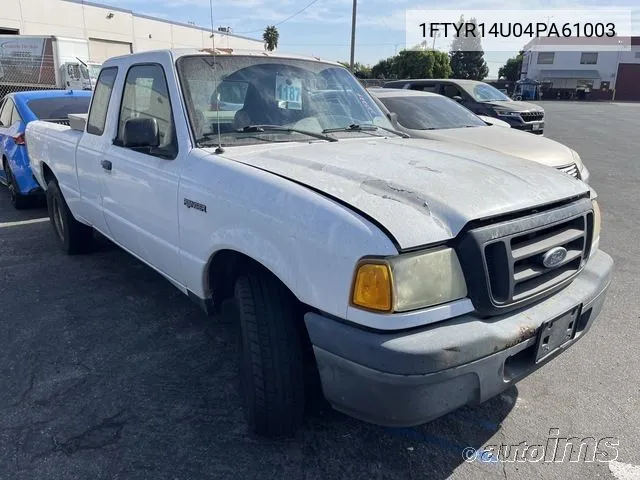 2004 Ford Ranger Edge/Tremor/Xl/Xlt VIN: 1FTYR14U04PA61003 Lot: 40625879