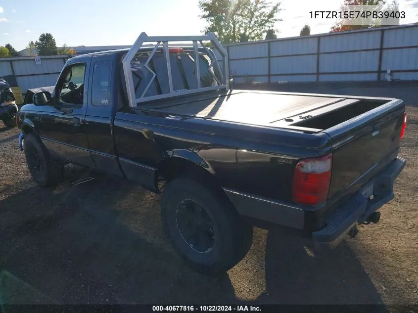 2004 Ford Ranger Xlt VIN: 1FTZR15E74PB39403 Lot: 40677816