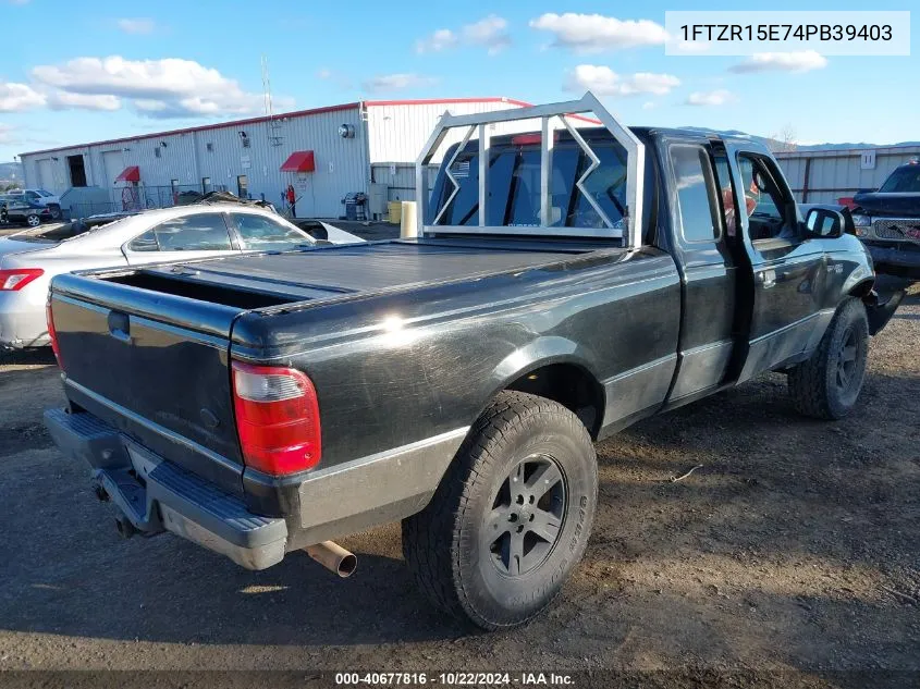 2004 Ford Ranger Xlt VIN: 1FTZR15E74PB39403 Lot: 40677816