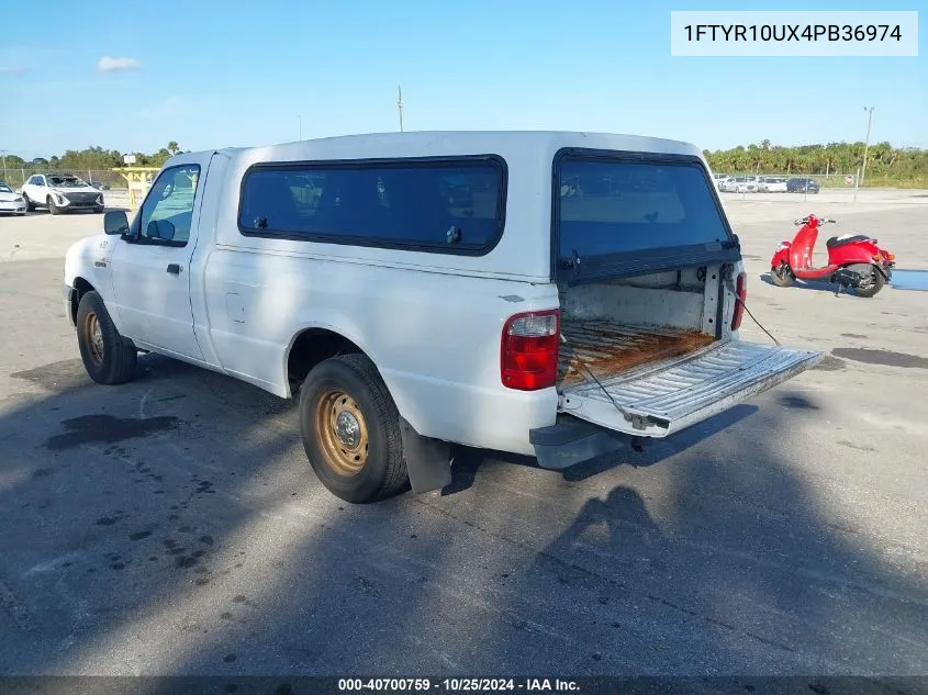 2004 Ford Ranger Edge/Xl/Xlt VIN: 1FTYR10UX4PB36974 Lot: 40700759