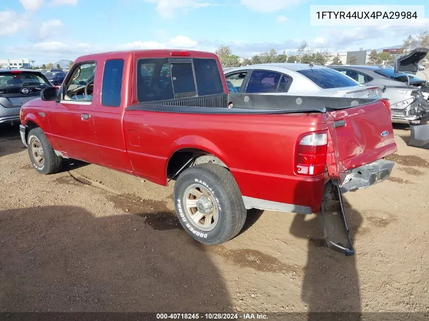 2004 Ford Ranger Edge/Tremor/Xlt VIN: 1FTYR44UX4PA29984 Lot: 40718245