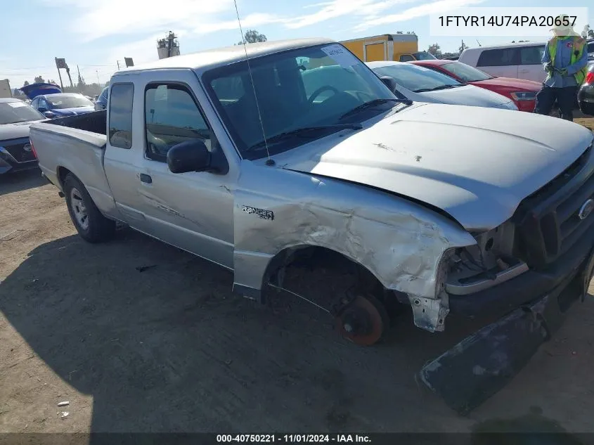 2004 Ford Ranger Edge/Tremor/Xl/Xlt VIN: 1FTYR14U74PA20657 Lot: 40750221