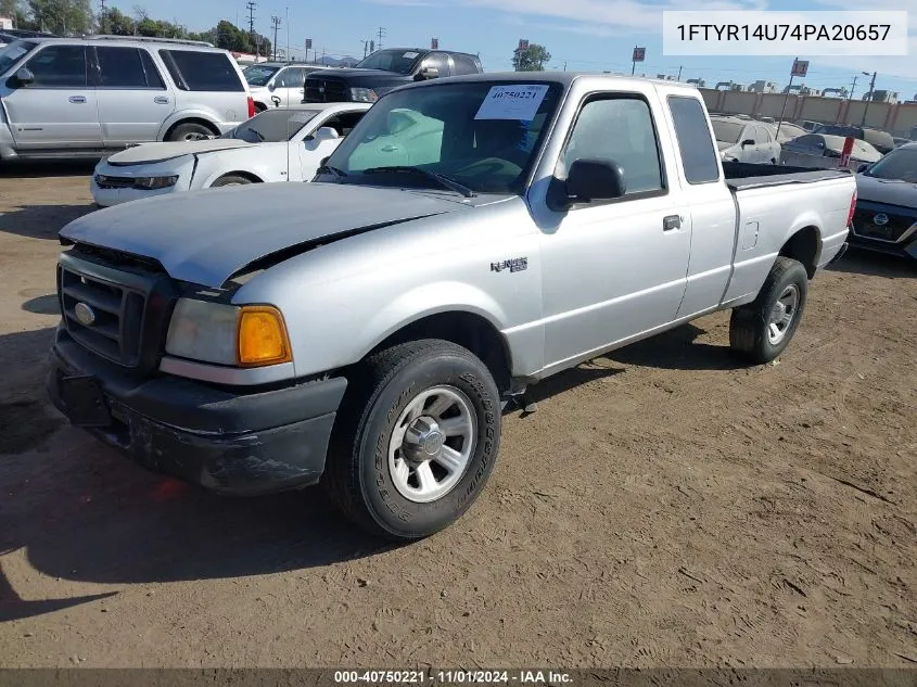 2004 Ford Ranger Edge/Tremor/Xl/Xlt VIN: 1FTYR14U74PA20657 Lot: 40750221