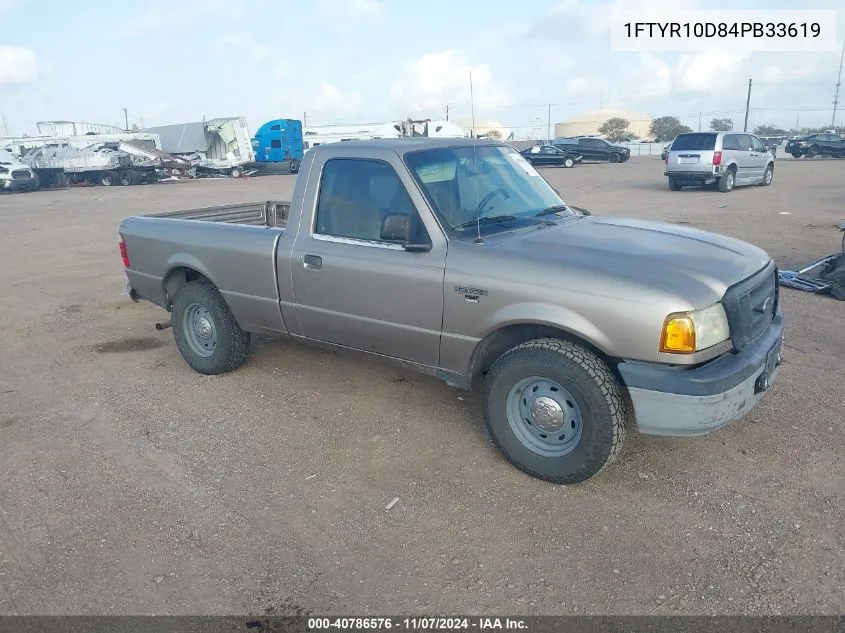 2004 Ford Ranger Xl/Xlt VIN: 1FTYR10D84PB33619 Lot: 40786576