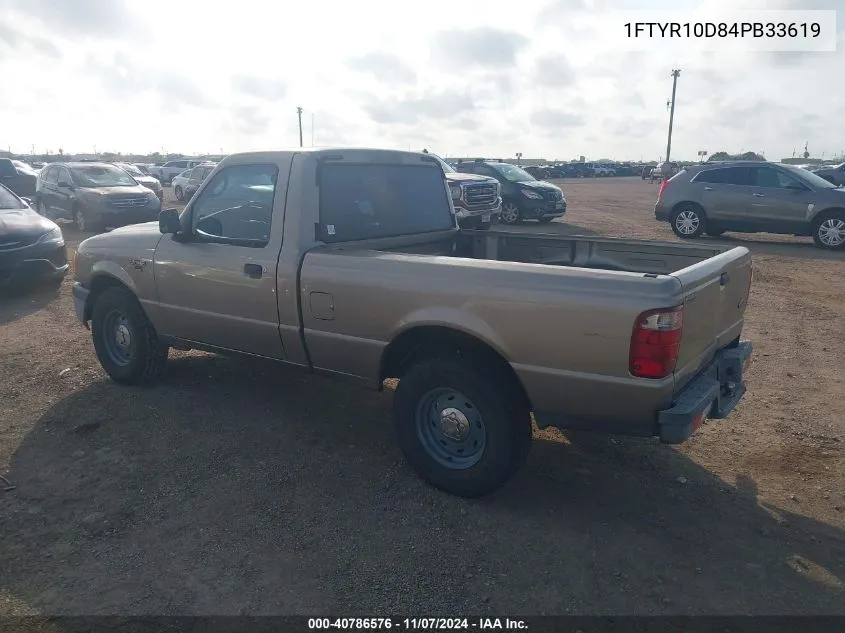 2004 Ford Ranger Xl/Xlt VIN: 1FTYR10D84PB33619 Lot: 40786576