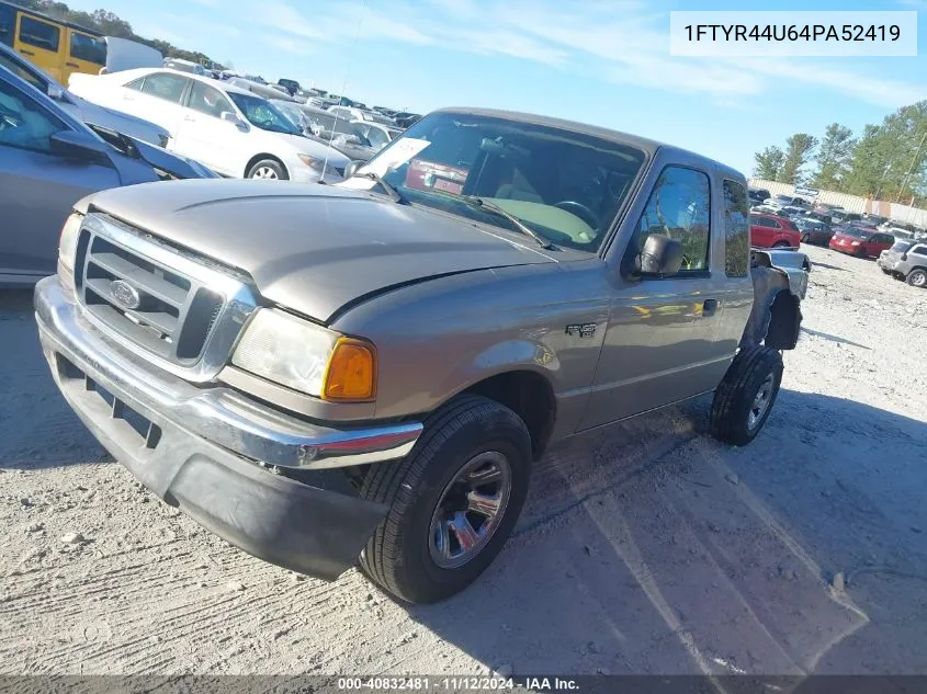 2004 Ford Ranger Edge Deluxe/Tremor Plus/Xlt Appearance VIN: 1FTYR44U64PA52419 Lot: 40832481