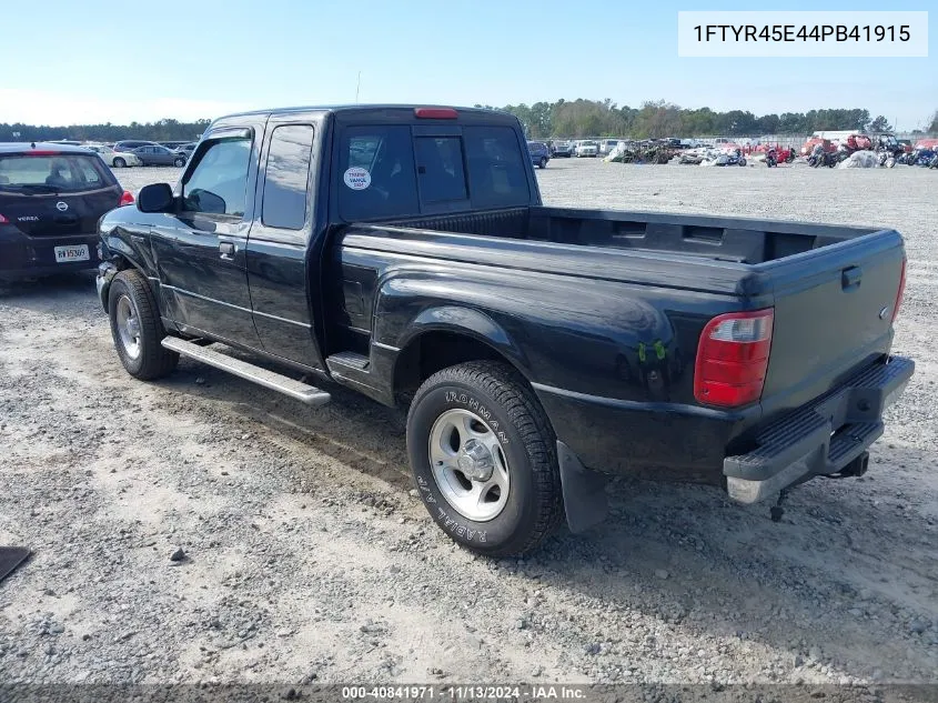 2004 Ford Ranger Edge/Tremor/Xlt/Xlt Fx4 Off-Road VIN: 1FTYR45E44PB41915 Lot: 40841971