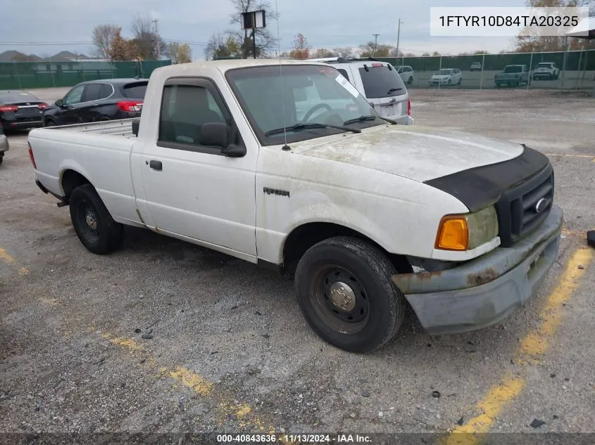 2004 Ford Ranger Xl/Xlt VIN: 1FTYR10D84TA20325 Lot: 40843636