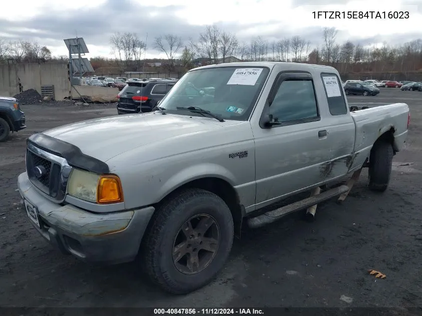 2004 Ford Ranger Xlt VIN: 1FTZR15E84TA16023 Lot: 40847856