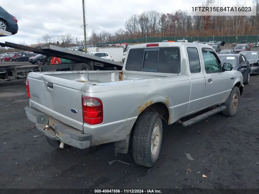 2004 Ford Ranger Xlt VIN: 1FTZR15E84TA16023 Lot: 40847856