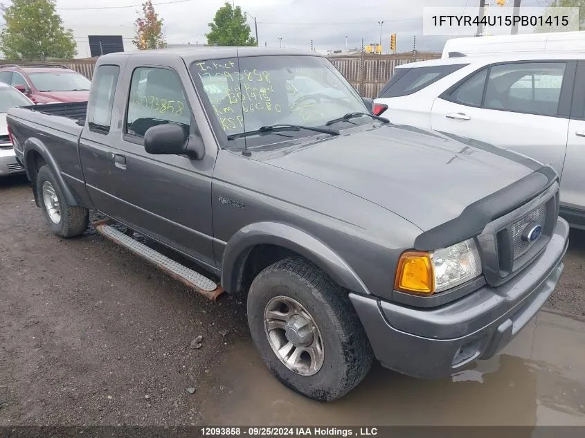 2005 Ford Ranger VIN: 1FTYR44U15PB01415 Lot: 12093858