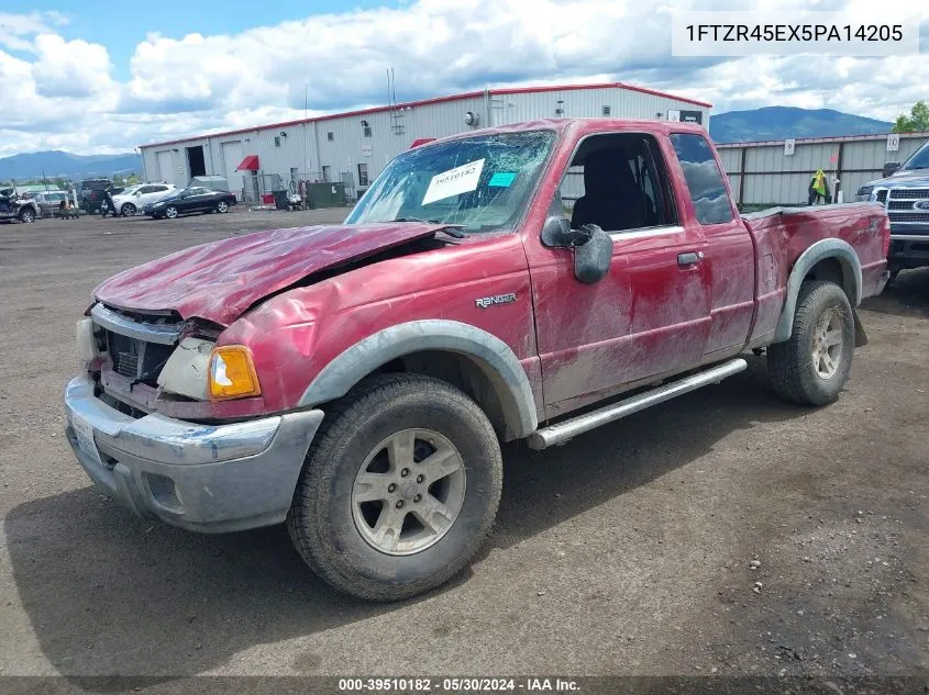 2005 Ford Ranger Edge/Fx4 Level Ii/Fx4 Off-Road/Xlt VIN: 1FTZR45EX5PA14205 Lot: 39510182