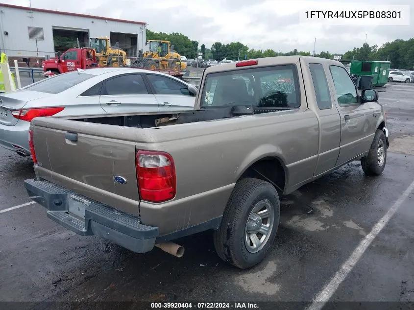 2005 Ford Ranger VIN: 1FTYR44UX5PB08301 Lot: 39920404