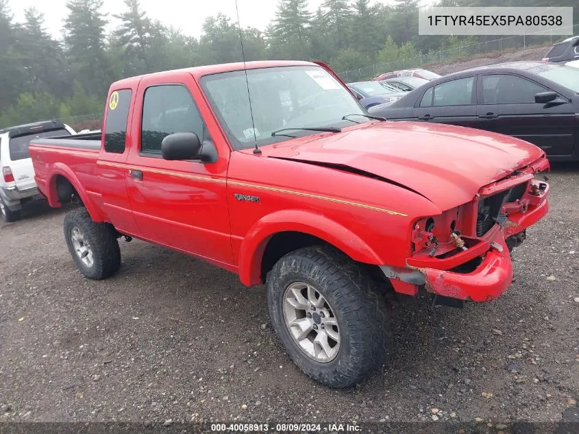 2005 Ford Ranger Edge/Fx4 Level Ii/Fx4 Off-Road/Xlt VIN: 1FTYR45EX5PA80538 Lot: 40058913