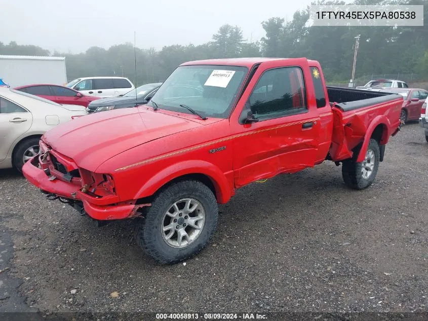 2005 Ford Ranger Edge/Fx4 Level Ii/Fx4 Off-Road/Xlt VIN: 1FTYR45EX5PA80538 Lot: 40058913