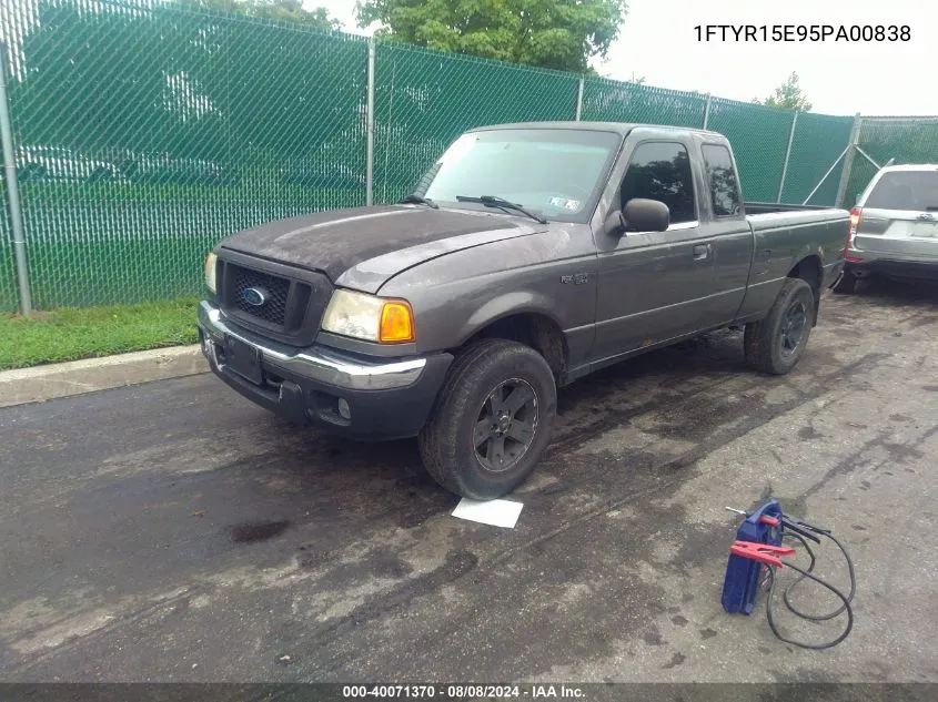 2005 Ford Ranger Edge/Xl/Xlt VIN: 1FTYR15E95PA00838 Lot: 40071370