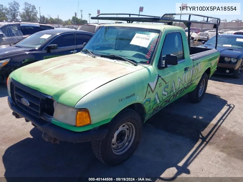 2005 Ford Ranger Xl/Xls/Xlt VIN: 1FTYR10DX5PA18554 Lot: 40144508