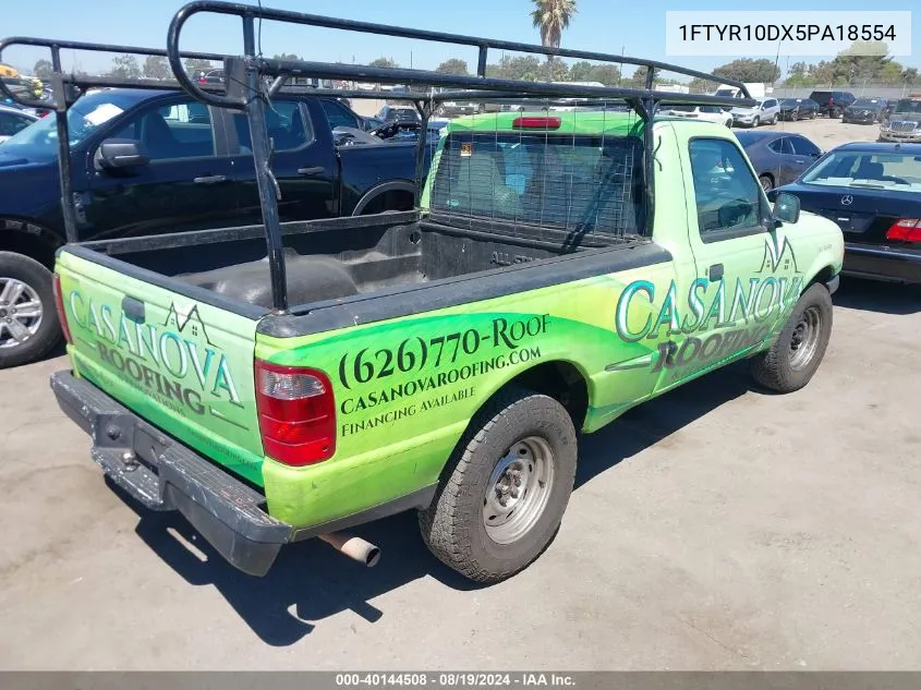 2005 Ford Ranger Xl/Xls/Xlt VIN: 1FTYR10DX5PA18554 Lot: 40144508