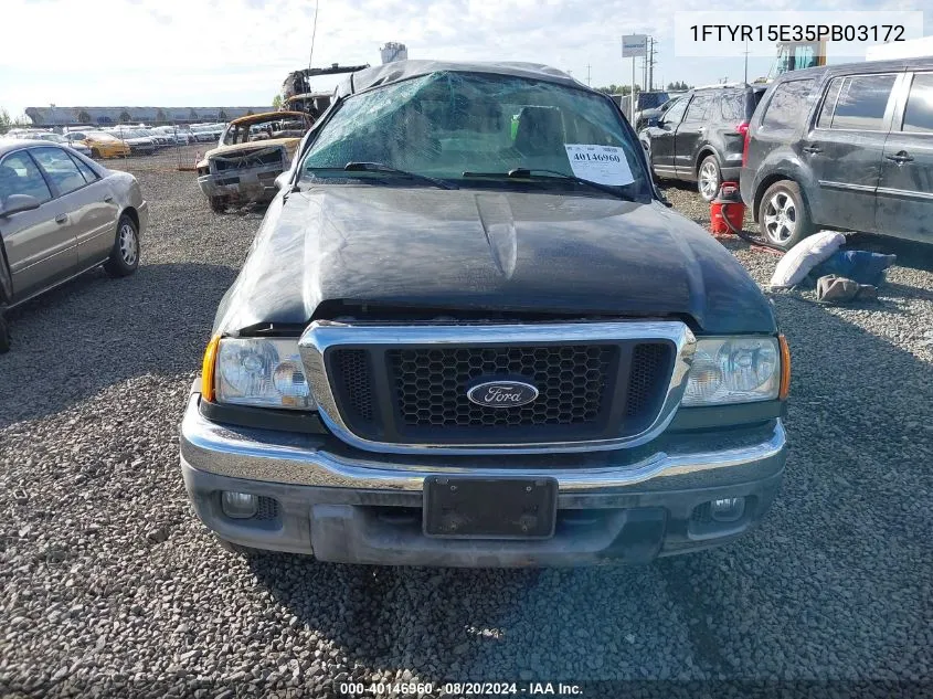 2005 Ford Ranger Edge/Xl/Xlt VIN: 1FTYR15E35PB03172 Lot: 40146960