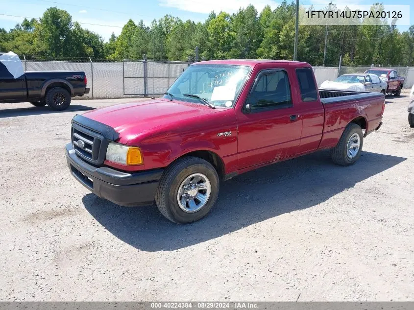 2005 Ford Ranger Edge/Stx/Xl/Xlt VIN: 1FTYR14U75PA20126 Lot: 40224384