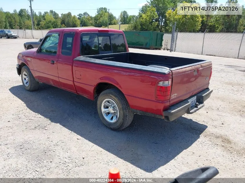 2005 Ford Ranger Edge/Stx/Xl/Xlt VIN: 1FTYR14U75PA20126 Lot: 40224384