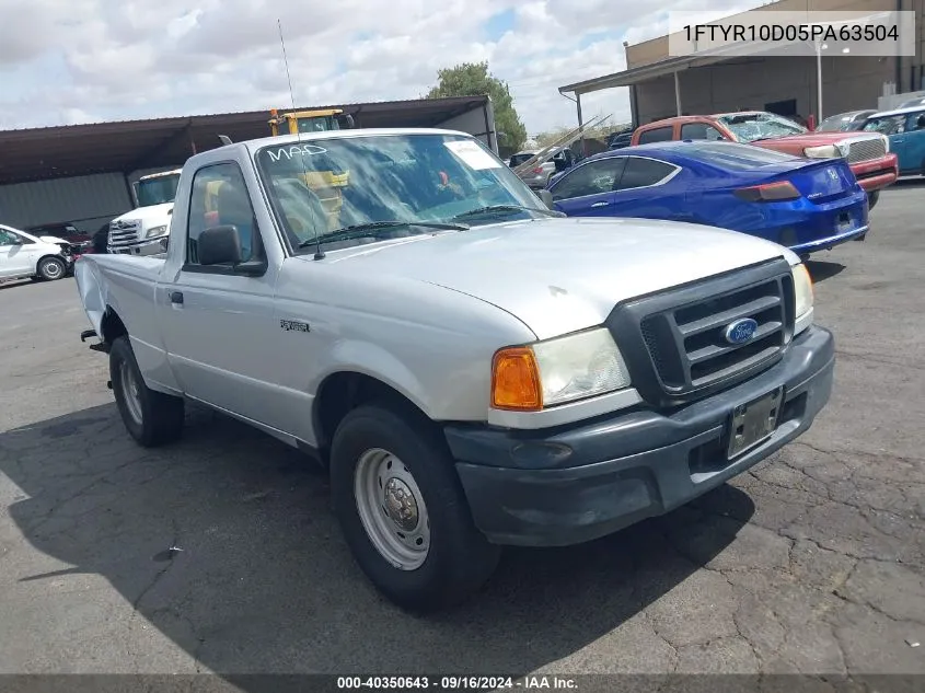 2005 Ford Ranger Xl/Xls/Xlt VIN: 1FTYR10D05PA63504 Lot: 40350643