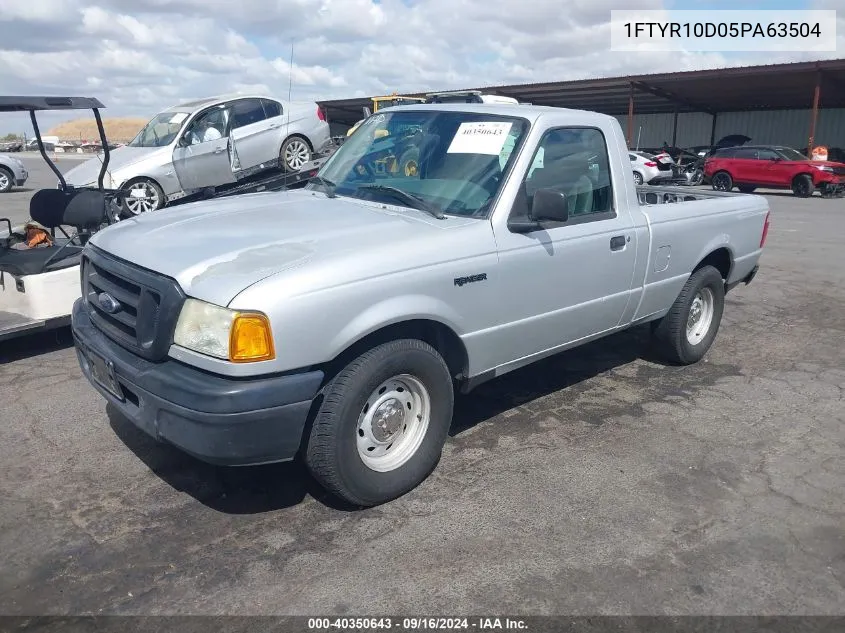 2005 Ford Ranger Xl/Xls/Xlt VIN: 1FTYR10D05PA63504 Lot: 40350643