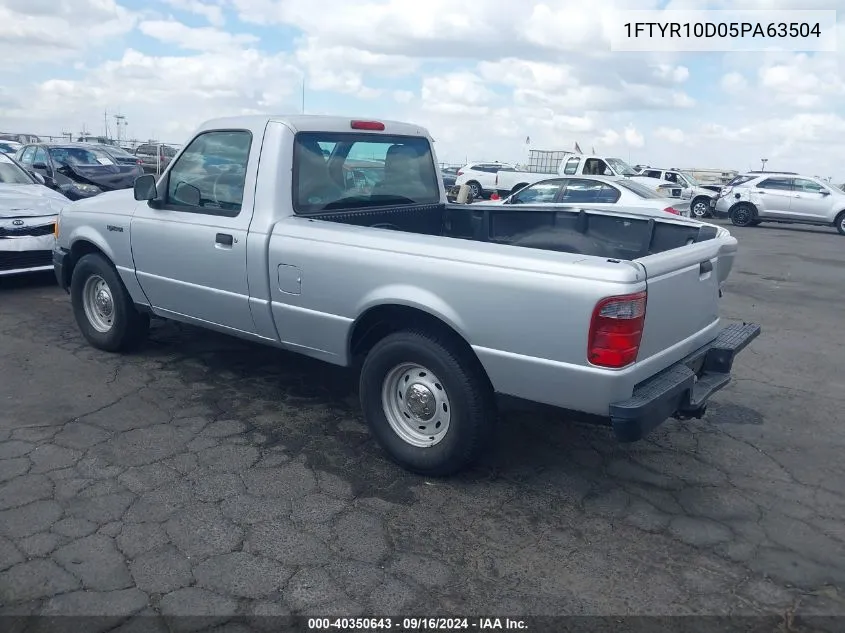 2005 Ford Ranger Xl/Xls/Xlt VIN: 1FTYR10D05PA63504 Lot: 40350643