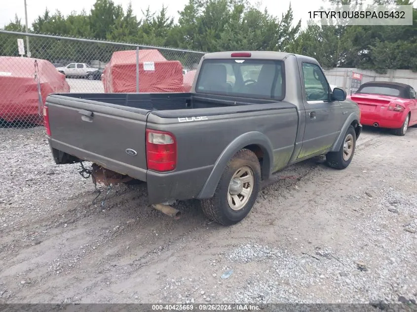 2005 Ford Ranger Edge/Stx/Xl/Xls/Xlt VIN: 1FTYR10U85PA05432 Lot: 40425669