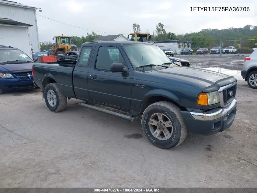 2005 Ford Ranger Edge/Xl/Xlt VIN: 1FTYR15E75PA36706 Lot: 40476276