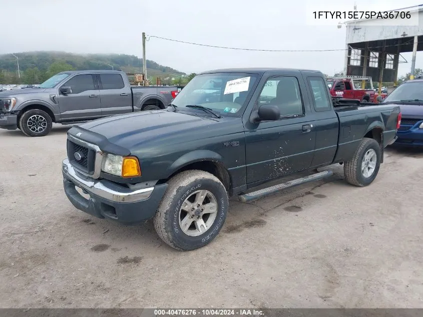 2005 Ford Ranger Edge/Xl/Xlt VIN: 1FTYR15E75PA36706 Lot: 40476276