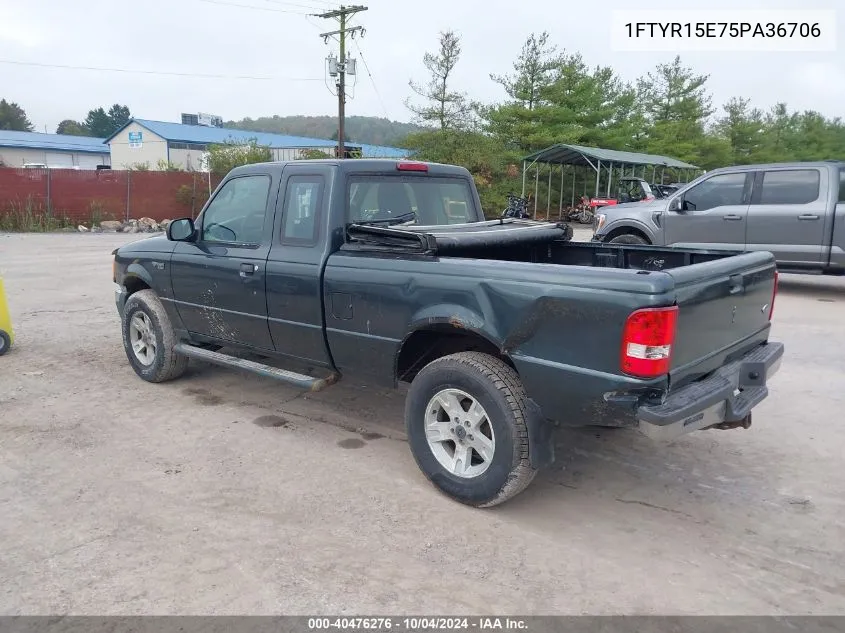 2005 Ford Ranger Edge/Xl/Xlt VIN: 1FTYR15E75PA36706 Lot: 40476276