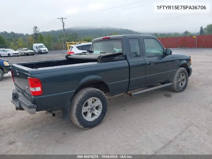 2005 Ford Ranger Edge/Xl/Xlt VIN: 1FTYR15E75PA36706 Lot: 40476276