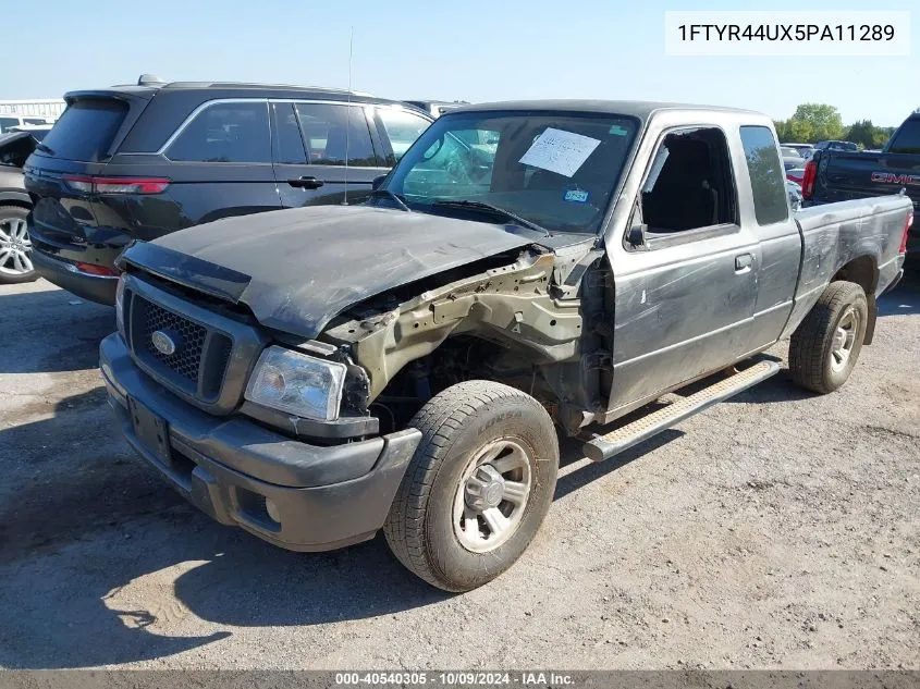 2005 Ford Ranger Edge/Stx/Xlt VIN: 1FTYR44UX5PA11289 Lot: 40540305