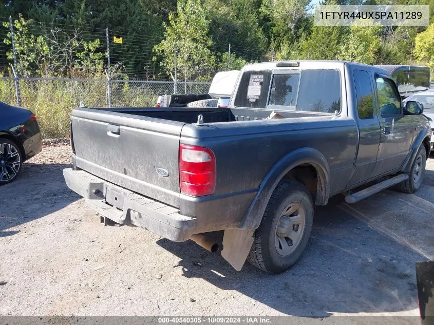 2005 Ford Ranger Edge/Stx/Xlt VIN: 1FTYR44UX5PA11289 Lot: 40540305