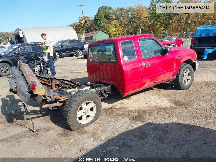 2005 Ford Ranger Edge/Xl/Xlt VIN: 1FTZR15E95PA86494 Lot: 40541810