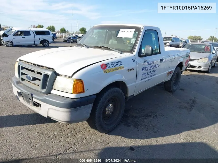 2005 Ford Ranger Xl/Xls/Xlt VIN: 1FTYR10D15PA16269 Lot: 40545240