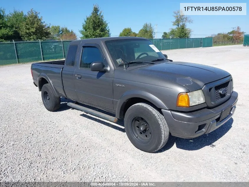 2005 Ford Ranger Edge/Stx/Xl/Xlt VIN: 1FTYR14U85PA00578 Lot: 40549804