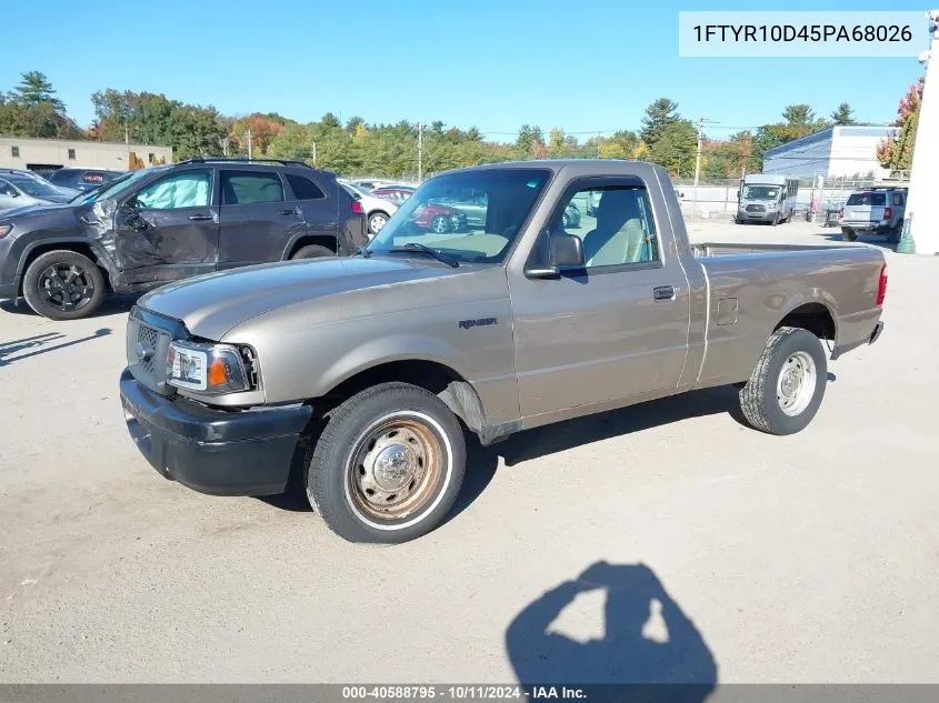 2005 Ford Ranger Xl/Xls/Xlt VIN: 1FTYR10D45PA68026 Lot: 40588795