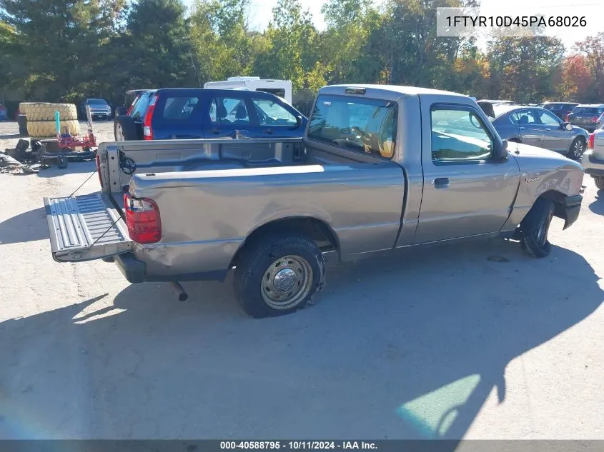 2005 Ford Ranger Xl/Xls/Xlt VIN: 1FTYR10D45PA68026 Lot: 40588795