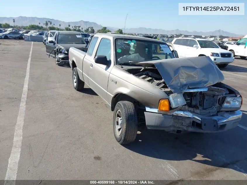 2005 Ford Ranger Edge/Stx/Xl/Xlt VIN: 1FTYR14E25PA72451 Lot: 40599168