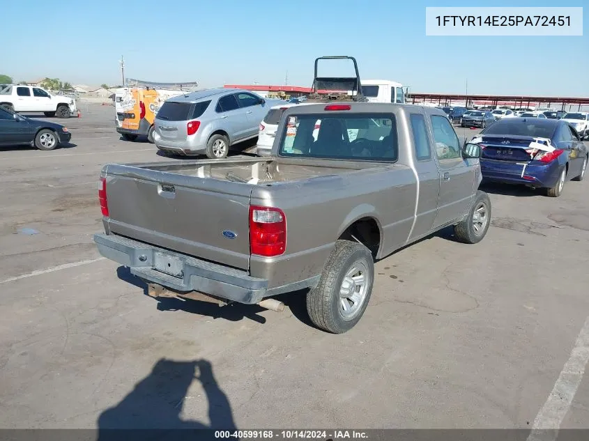 2005 Ford Ranger Edge/Stx/Xl/Xlt VIN: 1FTYR14E25PA72451 Lot: 40599168