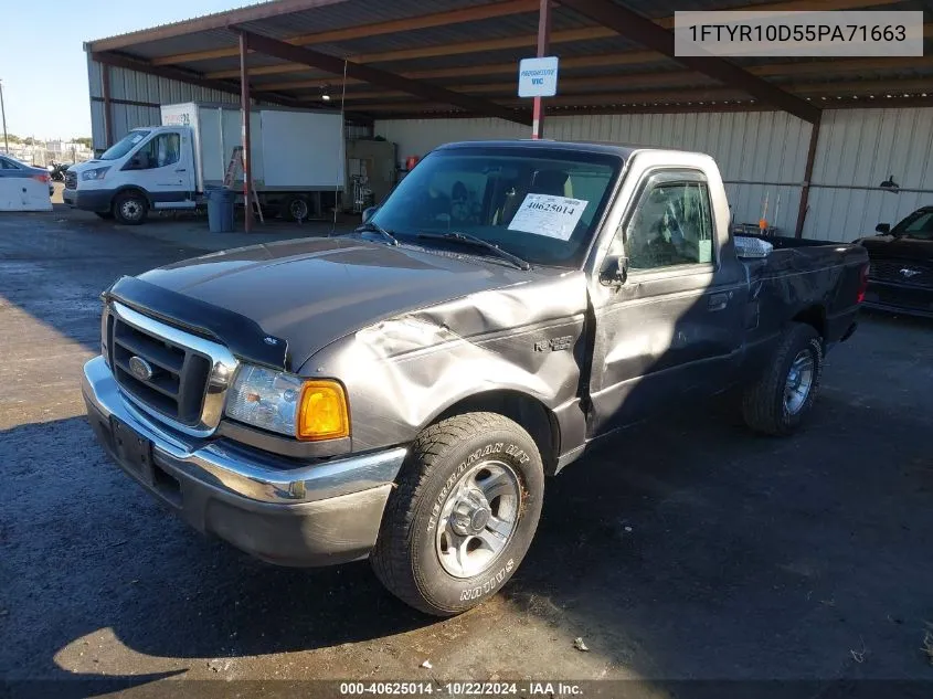 2005 Ford Ranger Xl/Xls/Xlt VIN: 1FTYR10D55PA71663 Lot: 40625014