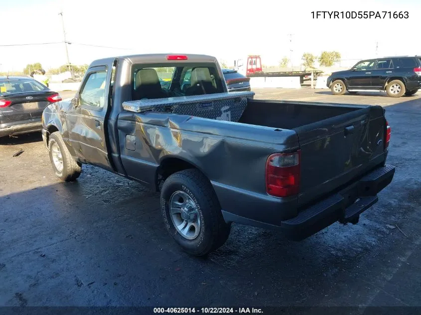 2005 Ford Ranger Xl/Xls/Xlt VIN: 1FTYR10D55PA71663 Lot: 40625014