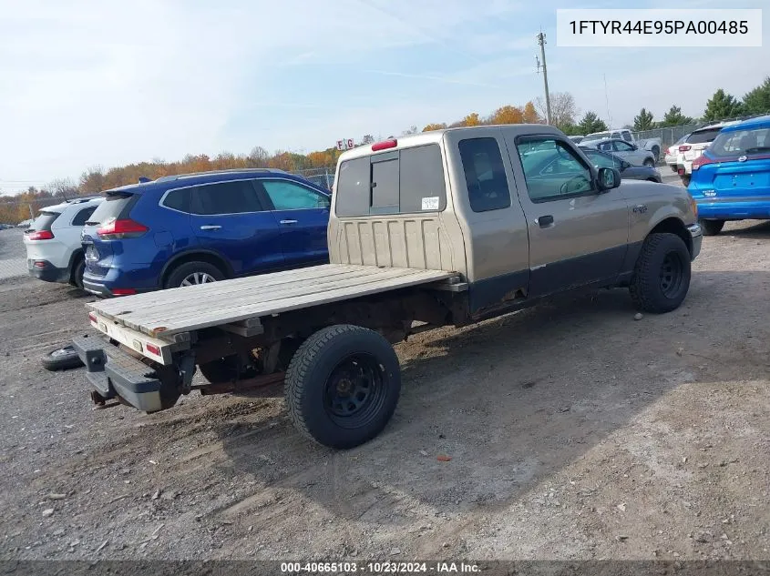 2005 Ford Ranger Edge/Stx/Xlt VIN: 1FTYR44E95PA00485 Lot: 40665103