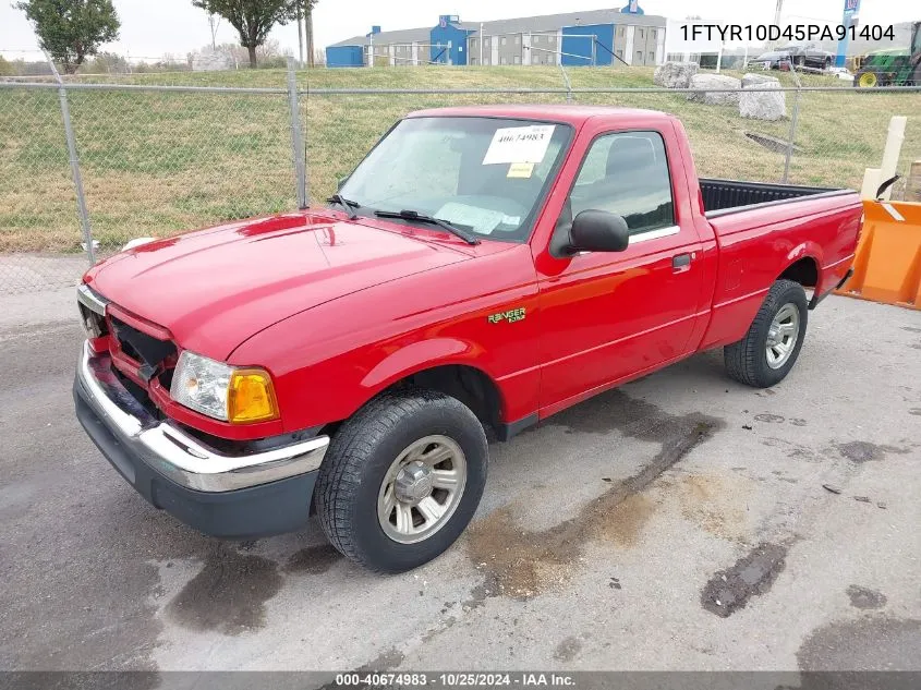 2005 Ford Ranger Xl/Xls/Xlt VIN: 1FTYR10D45PA91404 Lot: 40674983