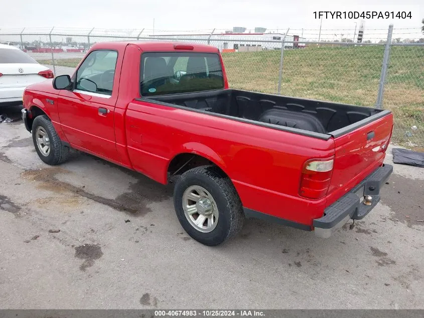 2005 Ford Ranger Xl/Xls/Xlt VIN: 1FTYR10D45PA91404 Lot: 40674983