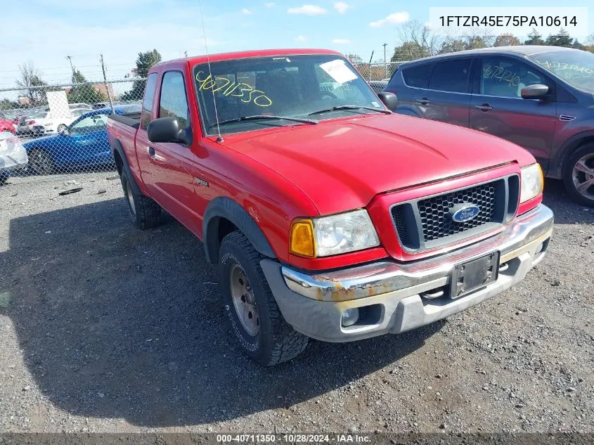 2005 Ford Ranger Edge/Fx4 Level Ii/Fx4 Off-Road/Xlt VIN: 1FTZR45E75PA10614 Lot: 40711350